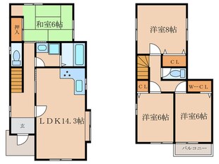 ＣＡＳＡ　ＴＯＲＩＢＡＭＩの物件間取画像